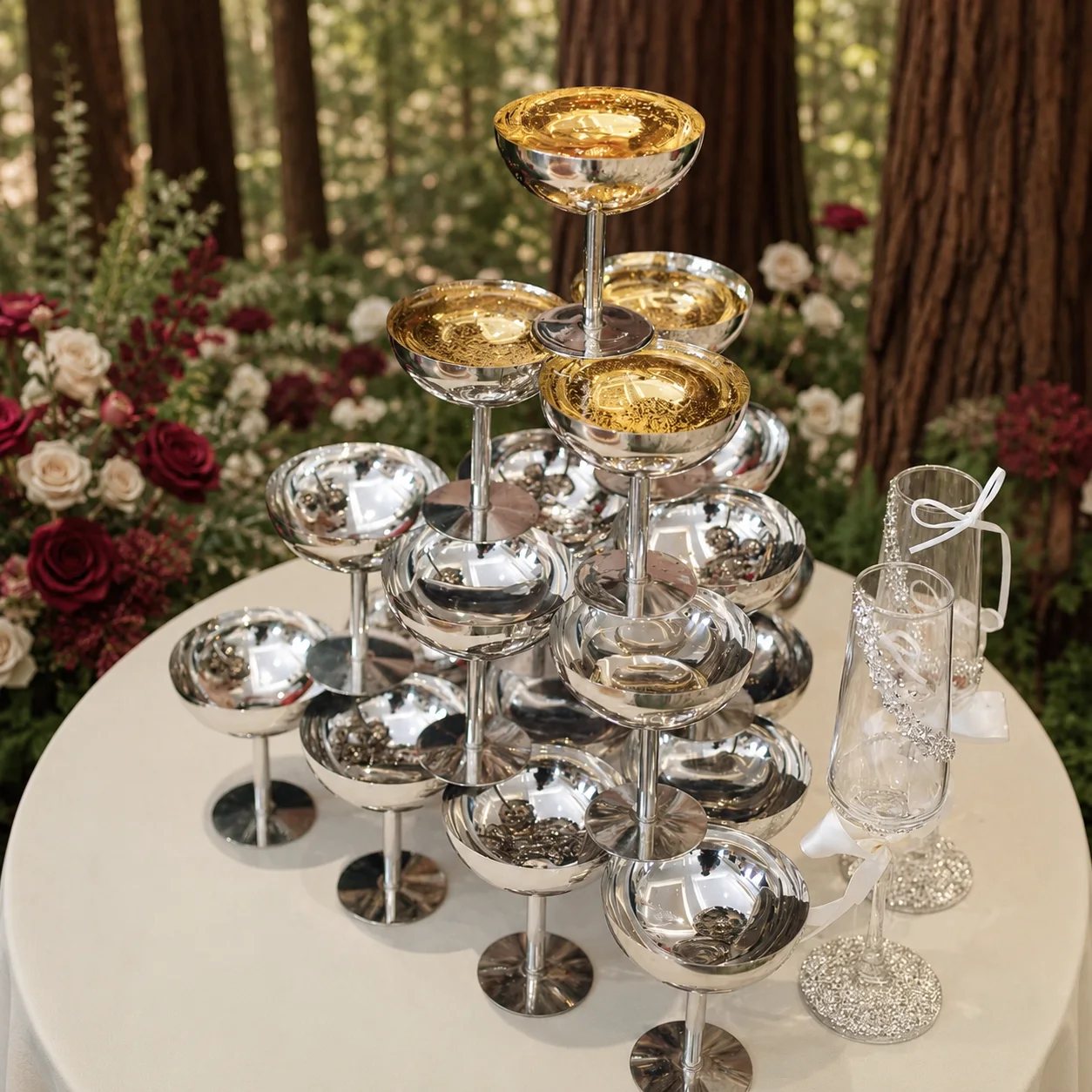 Champagne Coupe Tower, Style 02